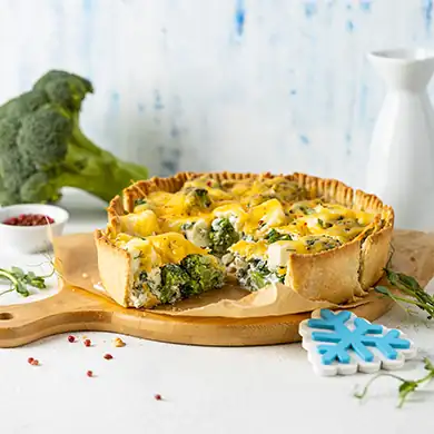  Пирог с брокколи и сыром