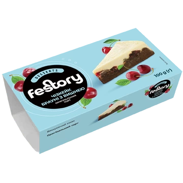 Торт оригинальный Чизкейк Брауни с вишней, 100г