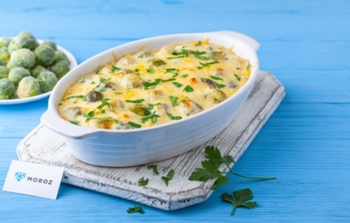  Брюссельська капуста по-французьки (у білому соусі з сиром)
